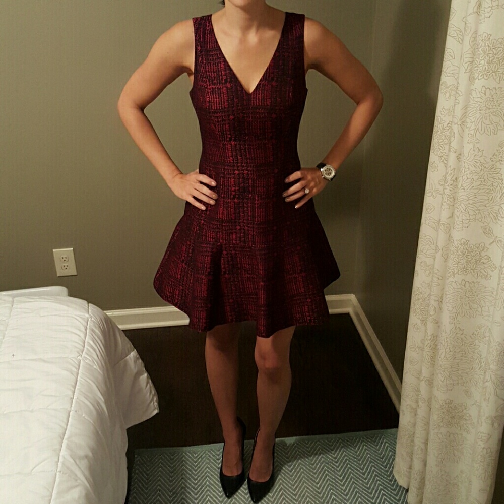 Banana Republic Red and Black Dress